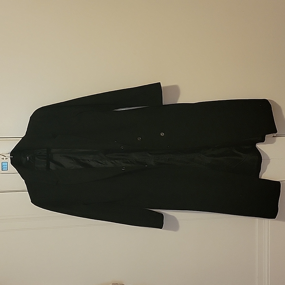 Forever 21 Jackets & Blazers - Forever 21 Black Longline Button Up Wool Jacket Coat S Small